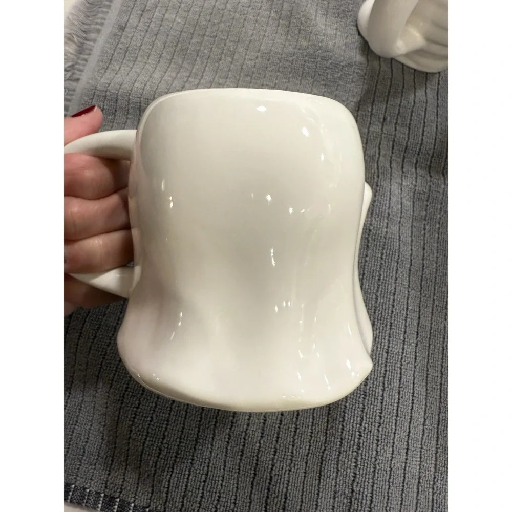 Spritz Halloween Mug Set of 2 Mummy and Ghost Ceramic Cups